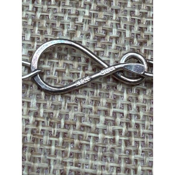 Vintage Sterling Silver Malachite & Mother of Pearl Heart Pendant Necklace Multi - Picture 6 of 9